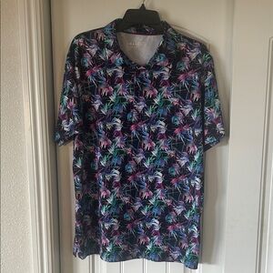 Maelreg Men's Tropical Print Polo golf Shirt - Multicolor